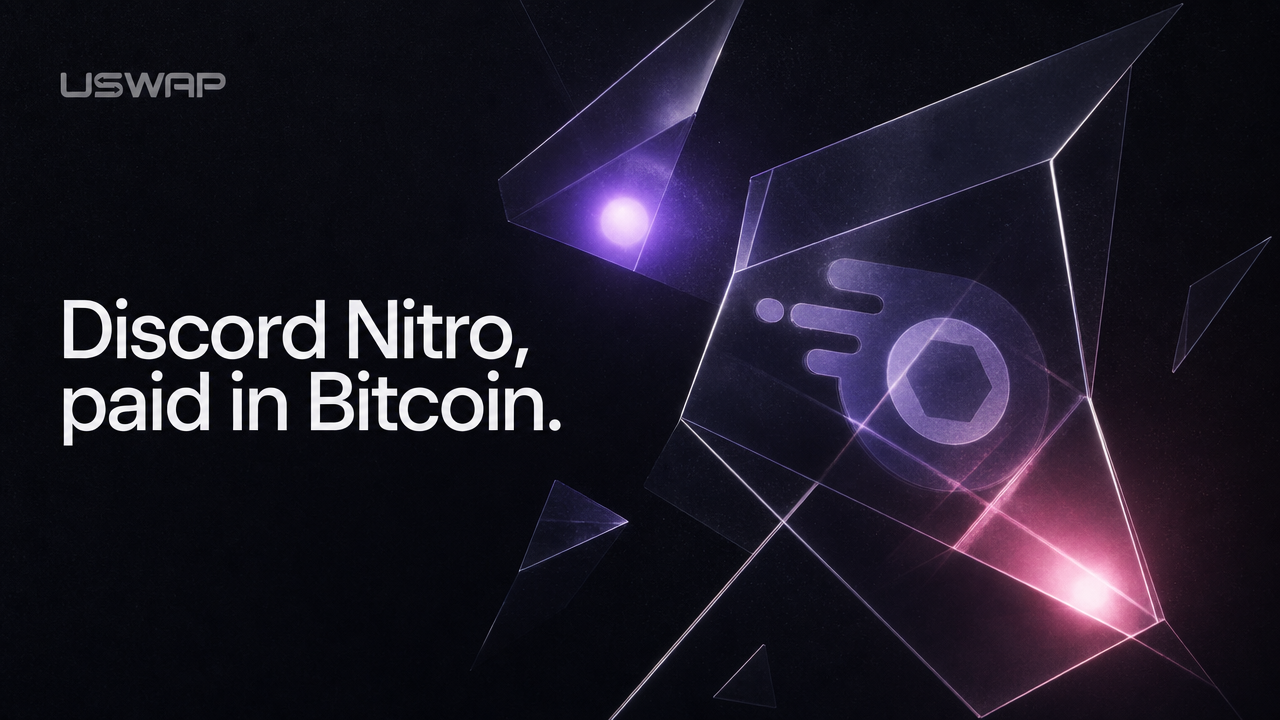 uSwap blog hero — Discord Nitro in Bitcoin